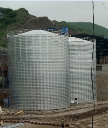 乌兰浩特粮食钢板仓的安装全过程不用热焊接